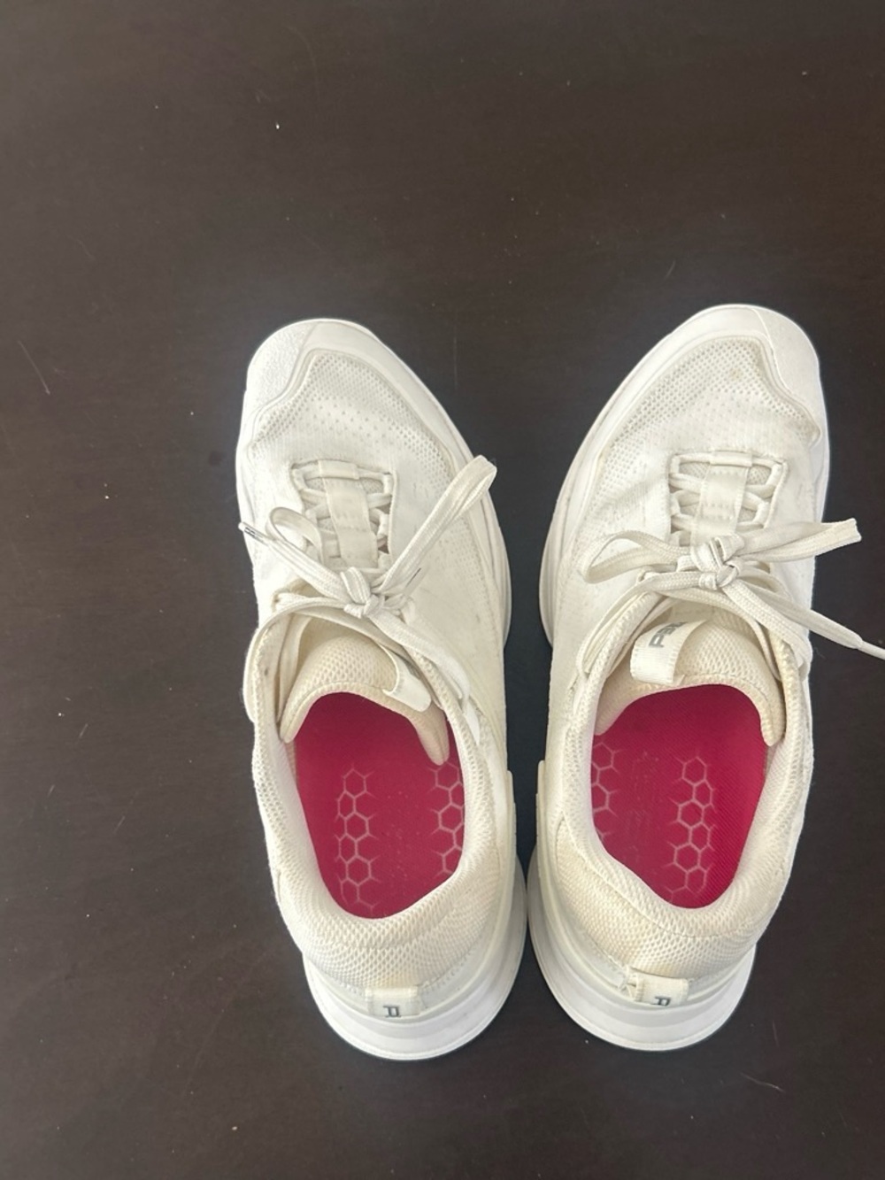 Women’s Athletic Sneakers in Off-White with Pink Insoles